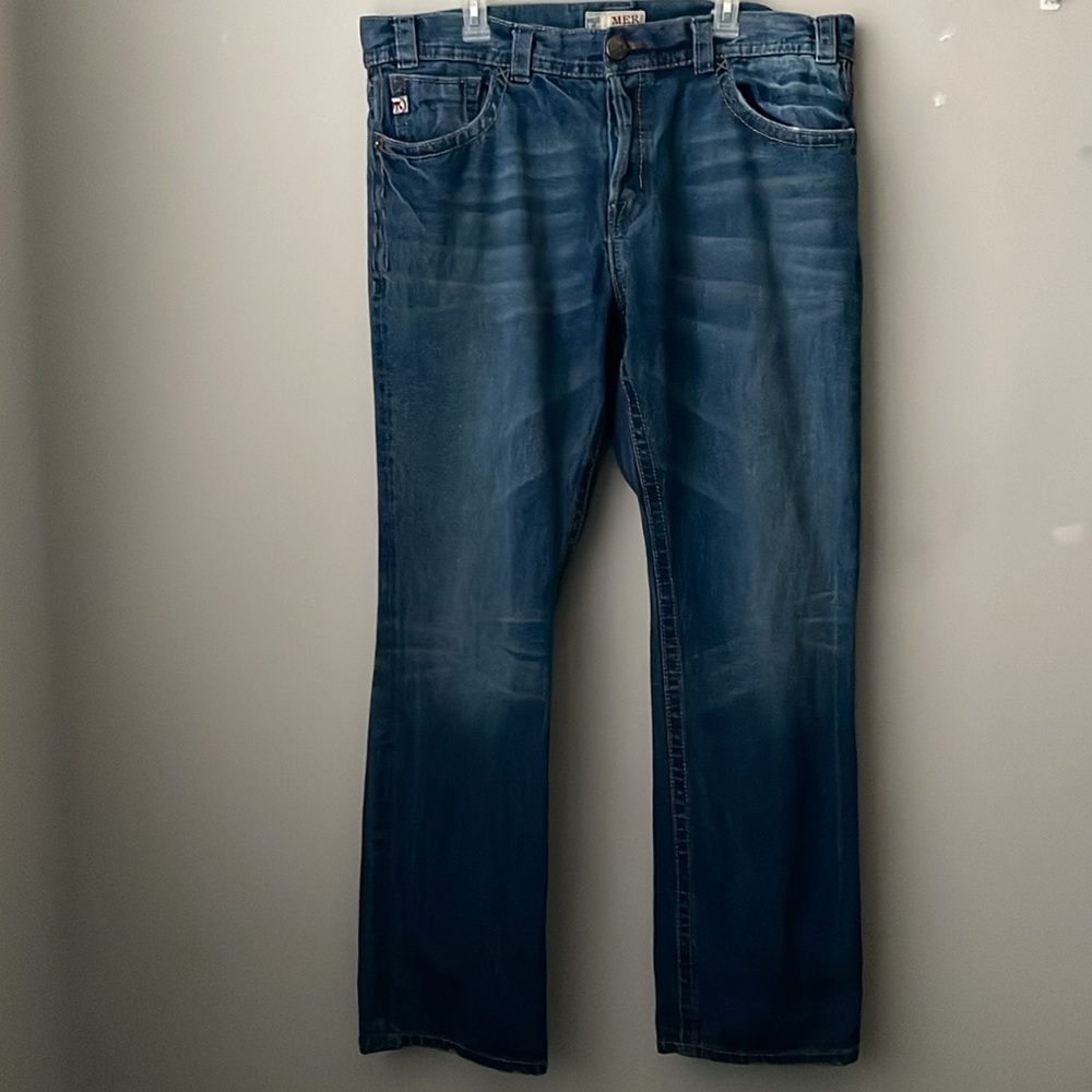 Mek Denim Cody Straight Jeans Men’s size 40 Button Fly Embroidered Y2K